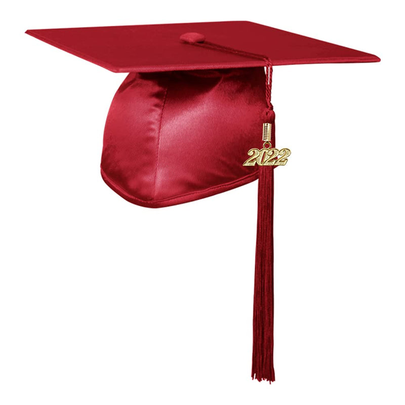 Endea Graduation Shiny Cap & Tassel (Red, 2022) Red - BeesActive Australia