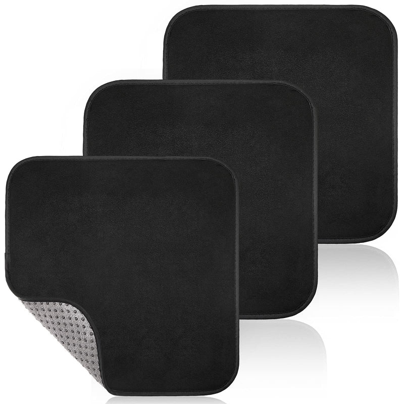 Aoriher 3 Pieces Bowling Ball Towel 7.8 x 7.8 Inch Shammy Pad Rag Bowling Microfiber Towel Easy Wipe Off Grip for Cleaning Bowling Ball from Dirt Oil Bowling Accessories Black - BeesActive Australia