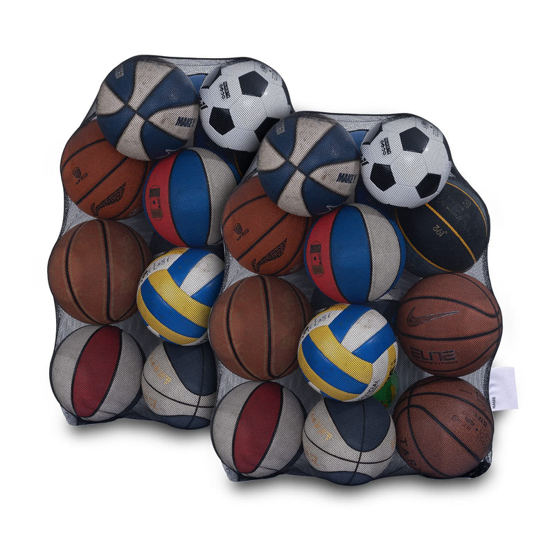 DoGeek Mesh Bag Durable Mesh Drawstring Bag Gym Sports Equipment Bag for Holding Basketball, Volleyball, Baseball, Swimming Gear 2 PCS - BeesActive Australia