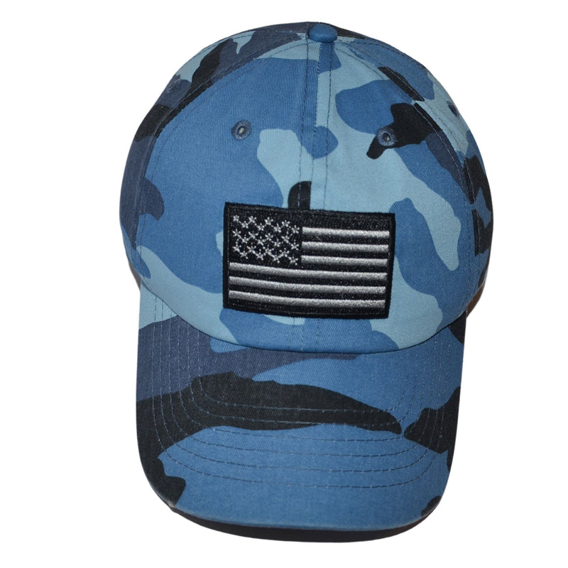 Newhattan American Flag Hat Camo Patriotic Hats USA Military Baseball Cap Unisex One Size Blue Sky Camo - BeesActive Australia