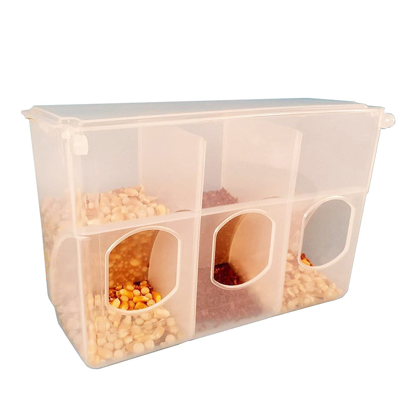 Automatic Pigeon Bird Feeder - 1-Pack Parrot Feeder Cage Accessories Supplies for Parakeet Canary Cockatiel Finch (Three Hole) - BeesActive Australia