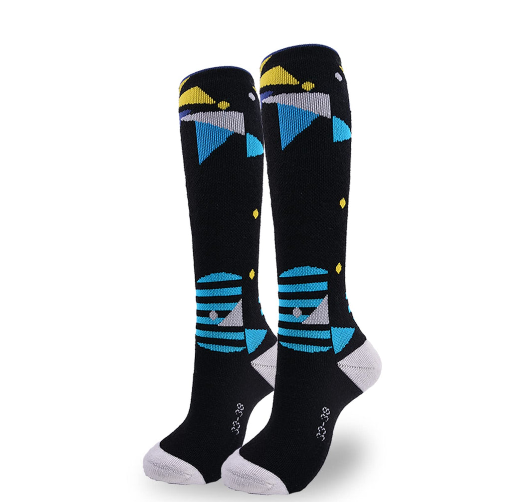 Ski Socks (1/2/3 Pack),Sock for Skiing, Snowboarding,Cold Weather Outdoor Sports Performance Socks,for Boys Girls 3-10 Age 1 Pack Black 3-6 Years - BeesActive Australia