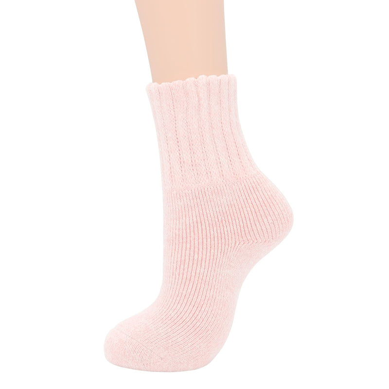 Zando Cozy Socks Warm Socks Wool Socks for Women Cute Socks for Women Boot Crew Socks Long Thick Socks Women's Socks One Size C Light Pink - BeesActive Australia