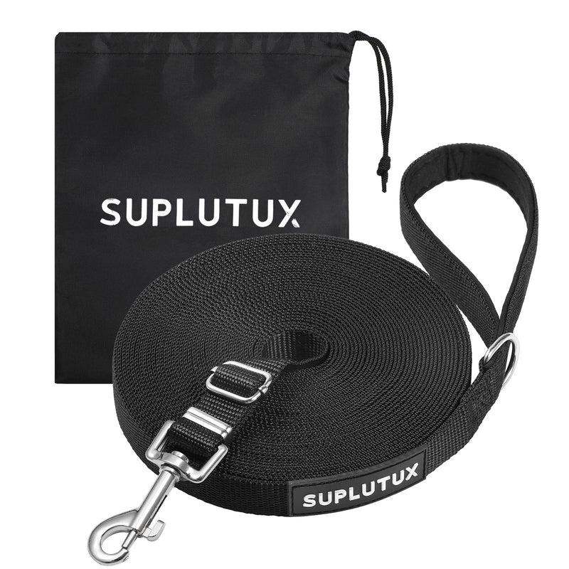 Long Leash for Dog Training - 10ft 16ft 30ft 50ft Adjustable Obedience Recall Dog Training Leash for Large Medium Small Dogs with Storage Pouch 30 FT Black - BeesActive Australia
