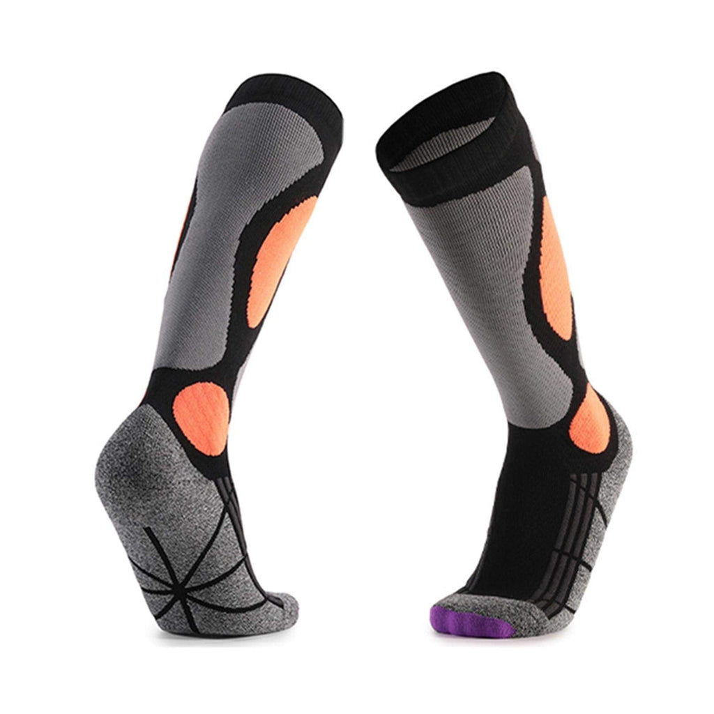 iayokocc 1 Pair Ski Socks for Skiing, Snowboarding, Cold Weather, Winter Performance Socks(Orange) - BeesActive Australia
