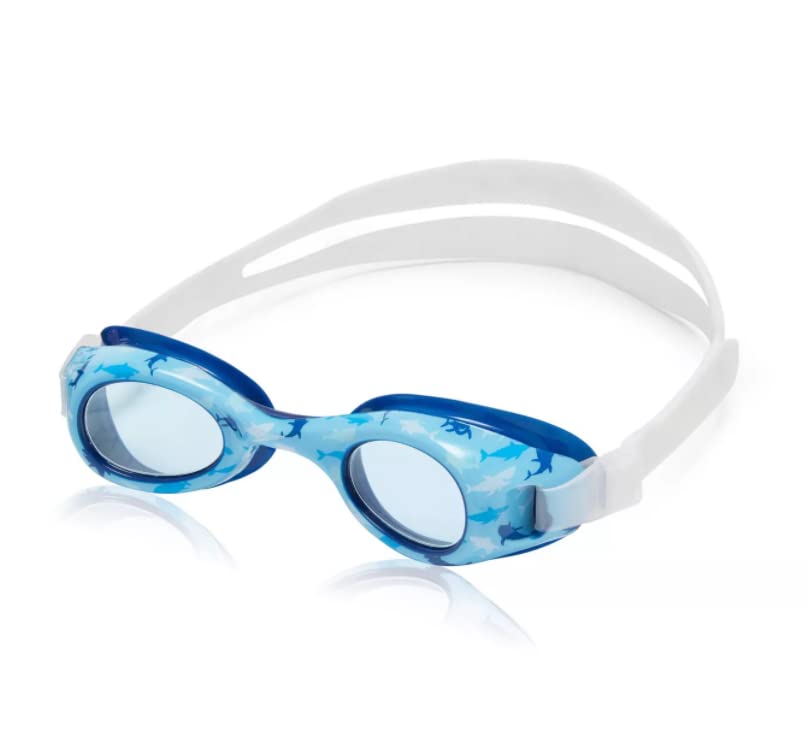 Speedo Kids Glide Print Goggles - Ibiza Blue / Celeste - BeesActive Australia