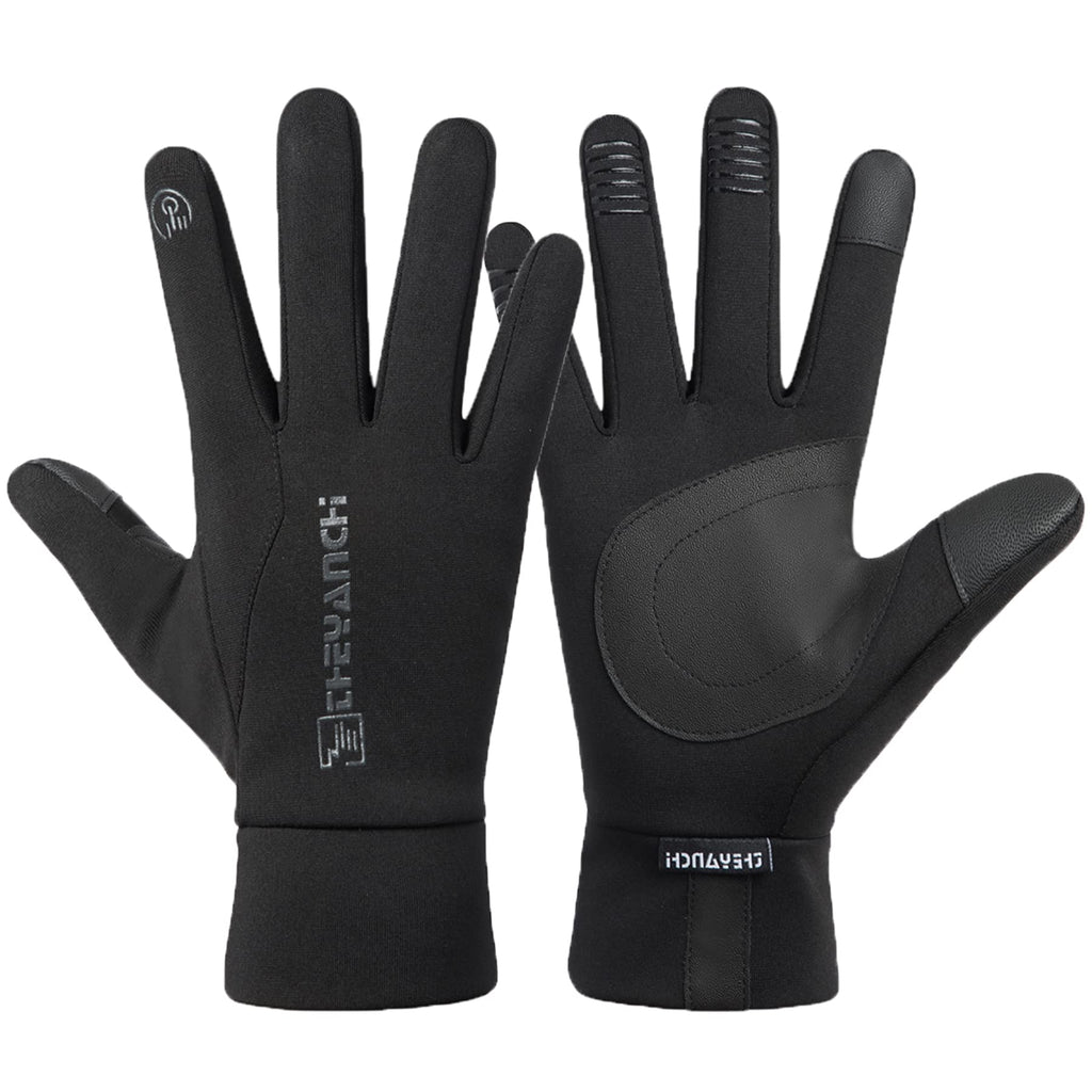 Winter Warm Running Gloves Men Women, Water Repellent & Windproof Touch Screen Cold Weather Outdoor Fishing Gloves for Cycling Driving Motorcycle Bike Hunting Black Medium - BeesActive Australia
