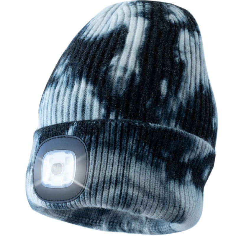 HEAD LIGHTZ Beanie with Light, Warm Knit Hat for Winter Safety, Unisex LED Hat Light Fits Most Men, Women and Kids, LED Beanie Hat Flashlight Stocking Cap Headlamp, Head Light for Outdoor Dog Walking - BeesActive Australia