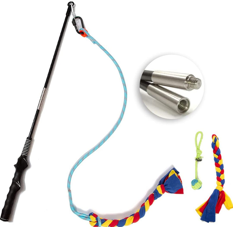 Petiepaw Interactive Flirt Pole Toy for Large/Medium/Small Dogs,Durable Tug of War Dog Toys to Outdoor Exercise & Training Toy Multi-Color - BeesActive Australia