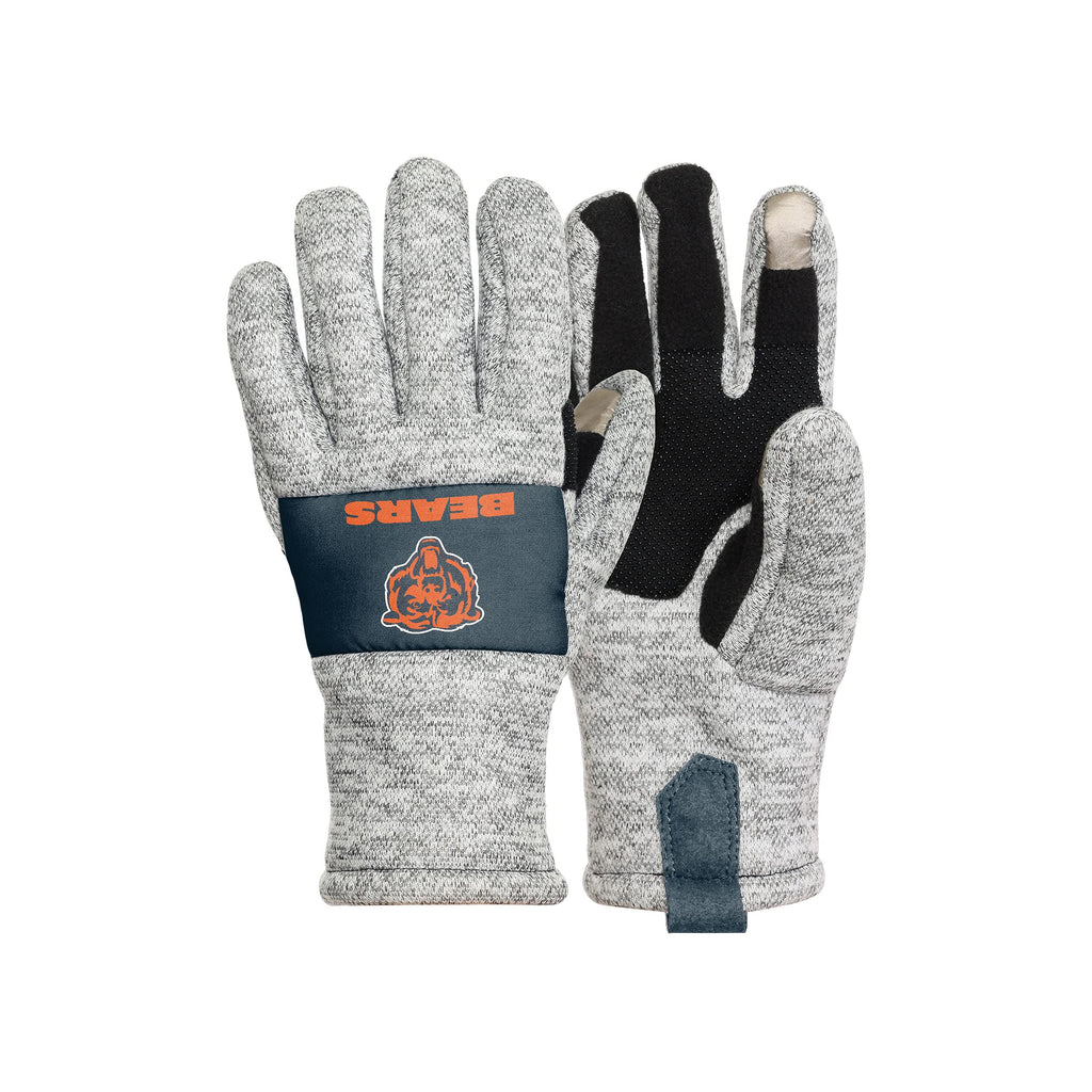 FOCO NFL Unisex-Adult NFL Team Logo Heather Grey Insulated Gloves Chicago Bears Small/Medium - BeesActive Australia
