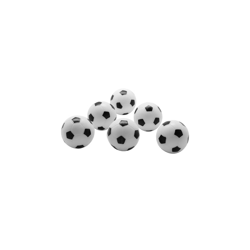 Hathaway 6-Pack Replacement 35-mm Regulation Sized ABS Foosballs for Game Room Arcade Table Soccer, White / Black, (BG50380) - BeesActive Australia