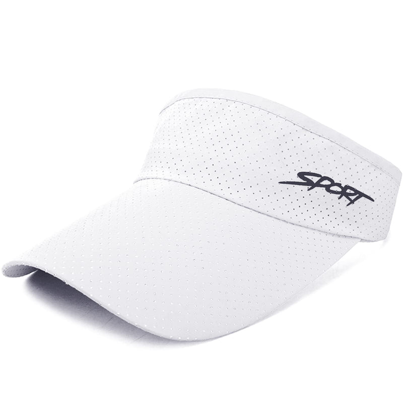 Bltong Sun Sports Visor Hats Women Men, UV Protection Breathable Adjustable Baseball Cap for Beach Golf Running Tennis White - BeesActive Australia