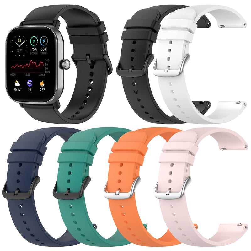 Watch Strap Compatible with OUTUVAS Smart Watch Bands,Flexible Silicone Wristbands Quick Release Replacement Adjustable Bands for OUTUVAS Smartwatch Accessories for Women Men,Durable and Sturdy 6PACKS - BeesActive Australia
