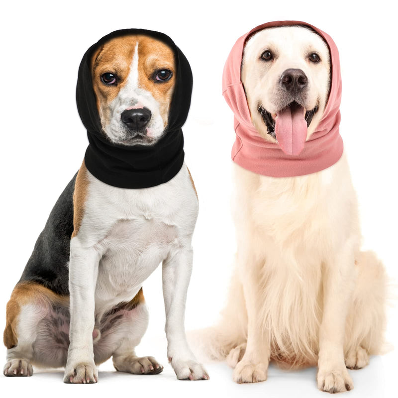 Frienda 2 Pieces Ear Covers for Pets Calming Dog Ears Protection Pet Ear Flap Head Wrap for Noise Cancelling Dog Neck and Ears Warmer Ear Muff Hood for Dog Anxiety Relief Grooming Bathing Large - BeesActive Australia