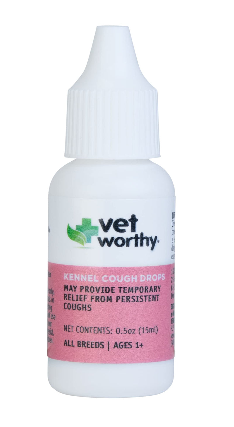 Vet Worthy Kennel Cough Drops for Dogs - Dog Supplement for Dry Kennel Cough Relief - Dog Cough Remedy with Drosera Rotundifolia, Arsenicum Album, Spongia Tosta - 0.5oz - BeesActive Australia