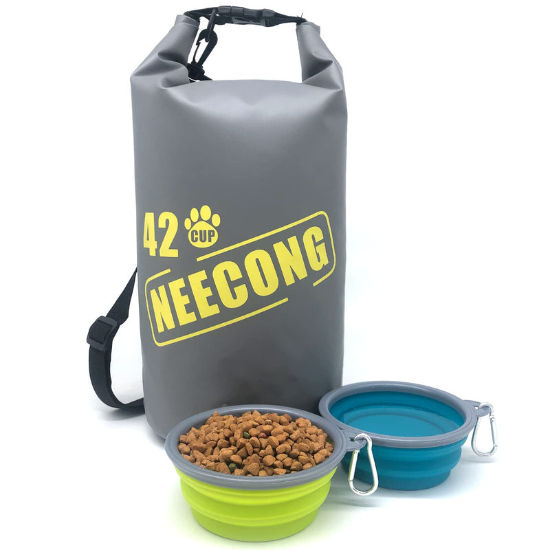 NEECONG Dog Food Travel Bag with Collapsible Dog Travel Bowls, 42 Cup Dog Food Storage System for Camping, Travel and Everyday-10L Dog Food Dry Bag - BeesActive Australia