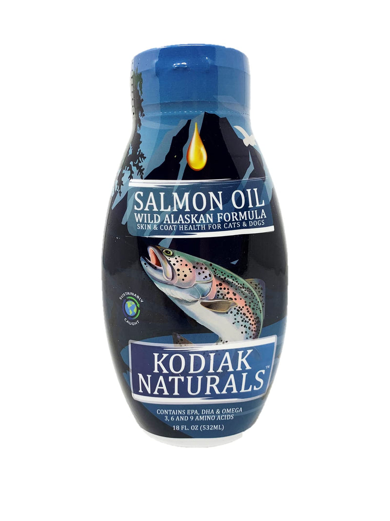 Kodiak Naturals, Wild Alaskan Salmon Oil Formula for Dogs & Cats, a Balanced Blend of Pure Fish Oils with EPA and DHA from Wild-Caught Fish. Support for Skin & Coat, Joints, and Immune Health 18 OZ - BeesActive Australia