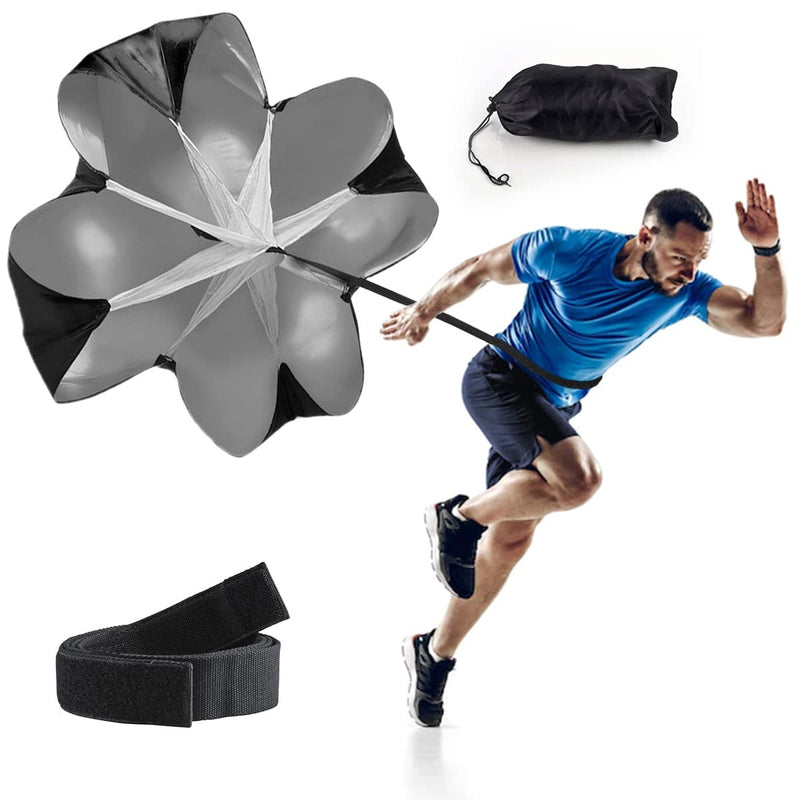 TOOLSSIDE Speed Parachute for Speed Training 48" - Running Speed Chute - Still Cool Running Speed Training for Kids Youth and Adults - Speed Chute Comes Complete with a Carrying Bag - BeesActive Australia