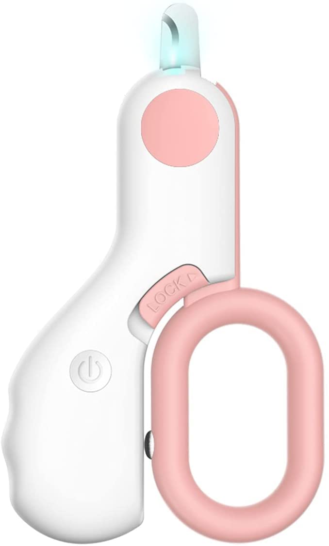 Small Animal Nail Clippers with LED Lights, Dog and cat Nail Trimmers, Professional Claw Trimmer for Tiny Dog Cat Kitten Bunny Rabbit Bird Guinea Pigs Ferret Hamsters. Avoid Excessive Cutting pink - BeesActive Australia