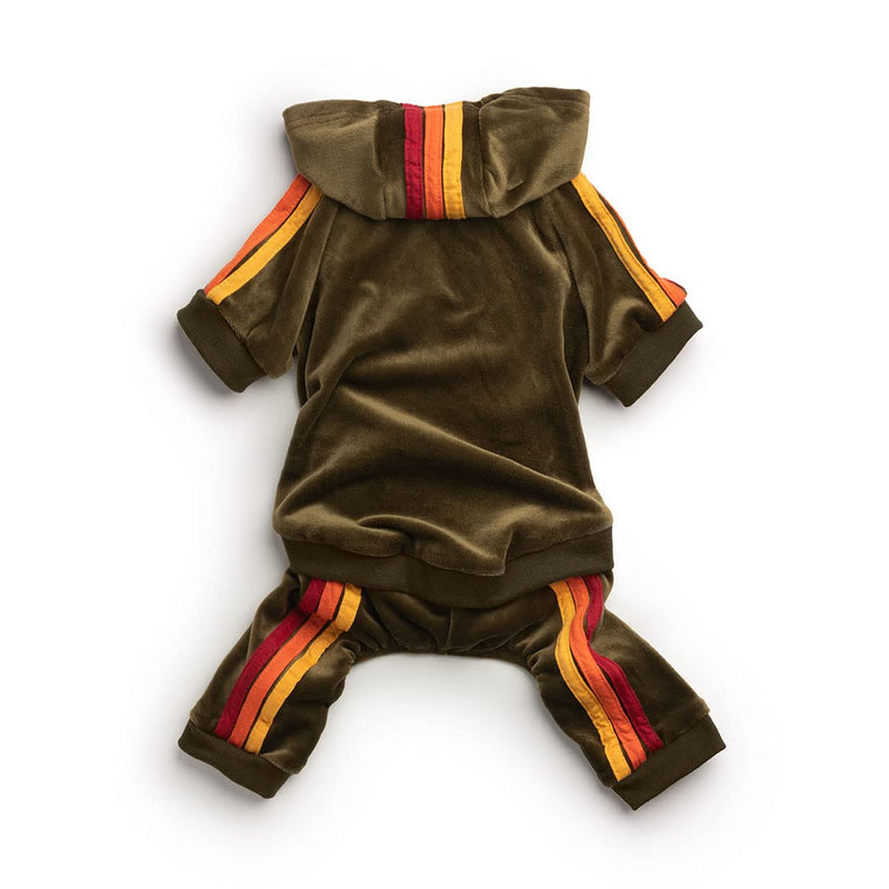 Fabdog Velour Joggers – Soft, Colorful Dog Clothing – Warm, Winter Clothes for Puppies, Large Dogs – Sizes from 8” to 24” 22" Olive - BeesActive Australia