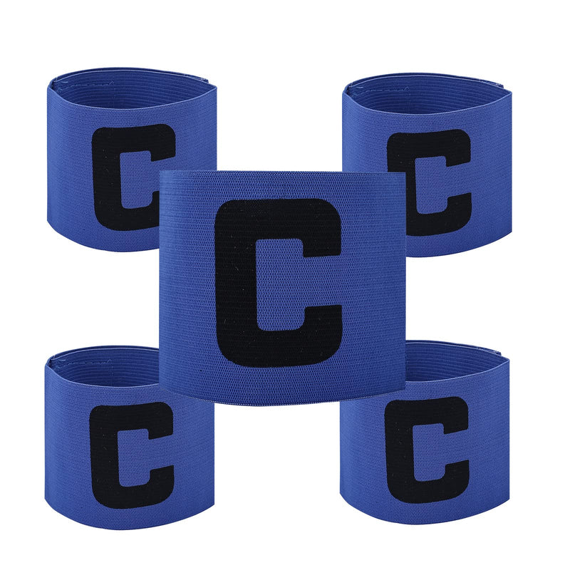 Captain Armband, Elastic Soccer Captain Armband, Captain Bands Soccer for Sport Group, Suitable for Adult and Youth(5pcs/ Set) Blue - BeesActive Australia