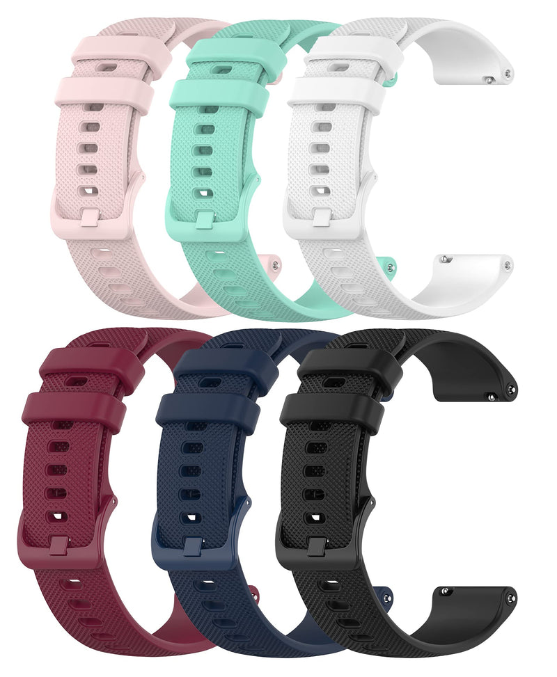 TenCloud 6-Pack Bands Compatible with Stiive LCW01 Touch Screen Smart Watch Sport Silicone Quick Release Bands Waterproof Soft Replacement Band for LCW01 Smartwatch - BeesActive Australia