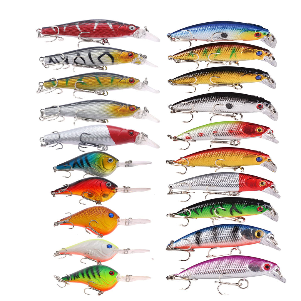 Fishing Lures Set Topwater Hard Bait Mixed Including Minnow Popper Crank Baits for Bass Trout Walleye Redfish Saltwater Freshwater - BeesActive Australia