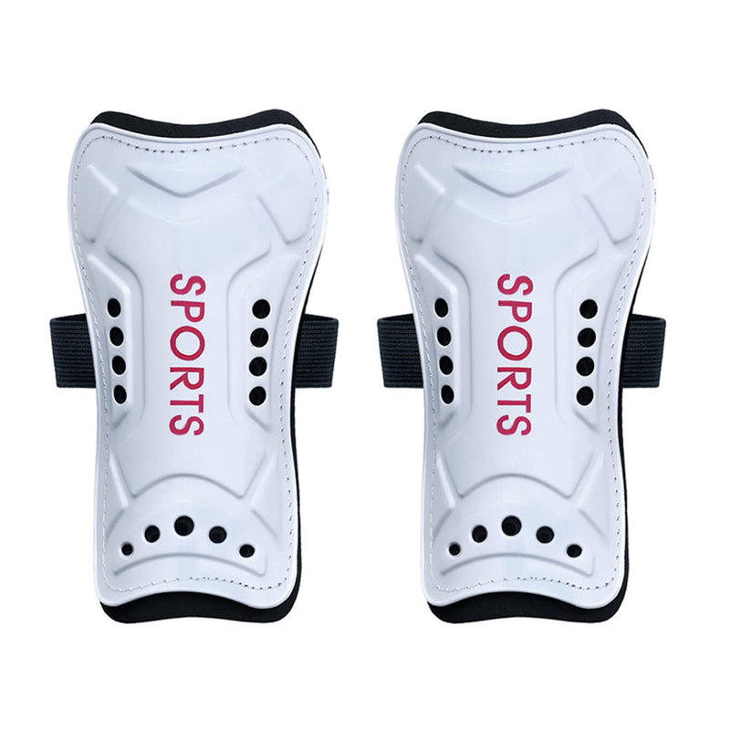 Soccer Shin Guards Kids Youth - Shin Pads Cushion Protection Reduce - Soccer Gear for Boys Girls - Protection Breathable Shin Guards white M (6-10Y) - BeesActive Australia