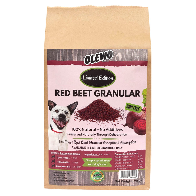 Olewo Red Beet Granular – Natural Immune Support - Anti Itch, Skin & Coat, Seasonal Allergies – Digestive Prebiotic Fiber 22 oz - BeesActive Australia