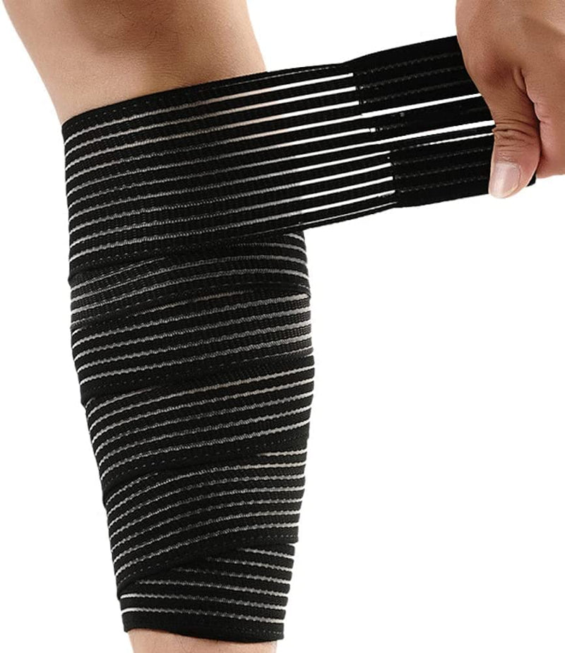 Elastic Lower Leg Calf Compression Support Bandage Sleeve Wrap for Women and Man, Shin Splint Guard for Football Runner, Basketball, Volleyball, Calf Pain Relief, Adjustable Plus Size - BeesActive Australia