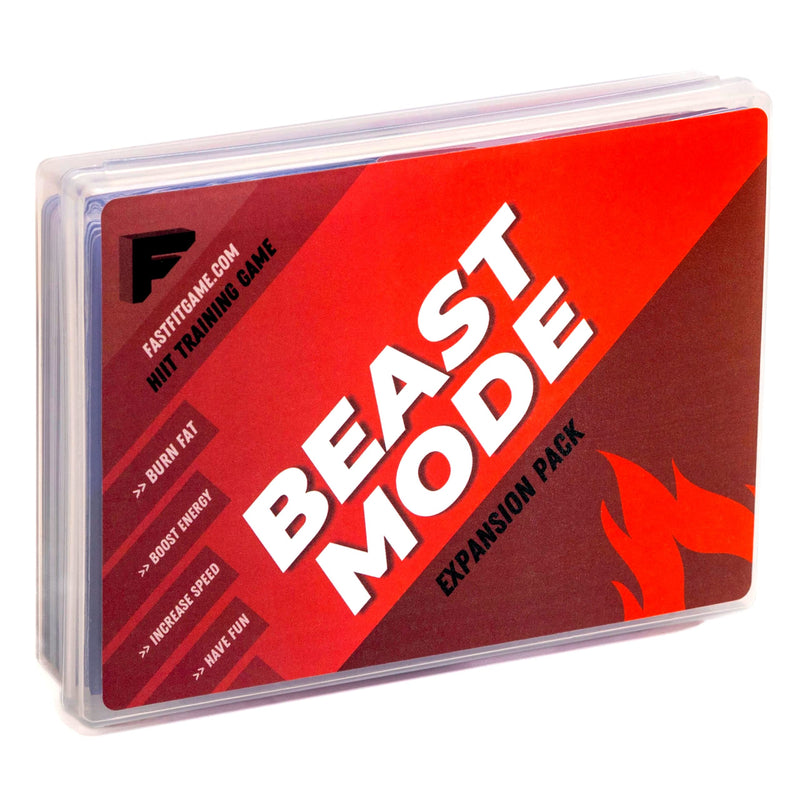 FastFit Beast Mode HIIT Training Game - Expansion Pack Home Exercise & Workout Cards for Men & Women - 120 Cards with Advanced Movements, Higher Reps and Wildcards - Fitness Trainers for Women & Men - BeesActive Australia