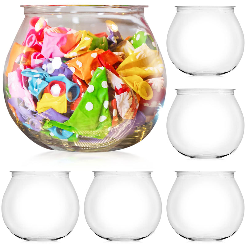 [6 Pack] 27 Ounce Largest Mini Plastic Fish Bowls for Decoration - Fun Sized Plastic Fish Bowls for Drinks to Start the Party - Clear Plastic Vase for Stunning Centerpieces - Plastic Fish Bowl Set - BeesActive Australia