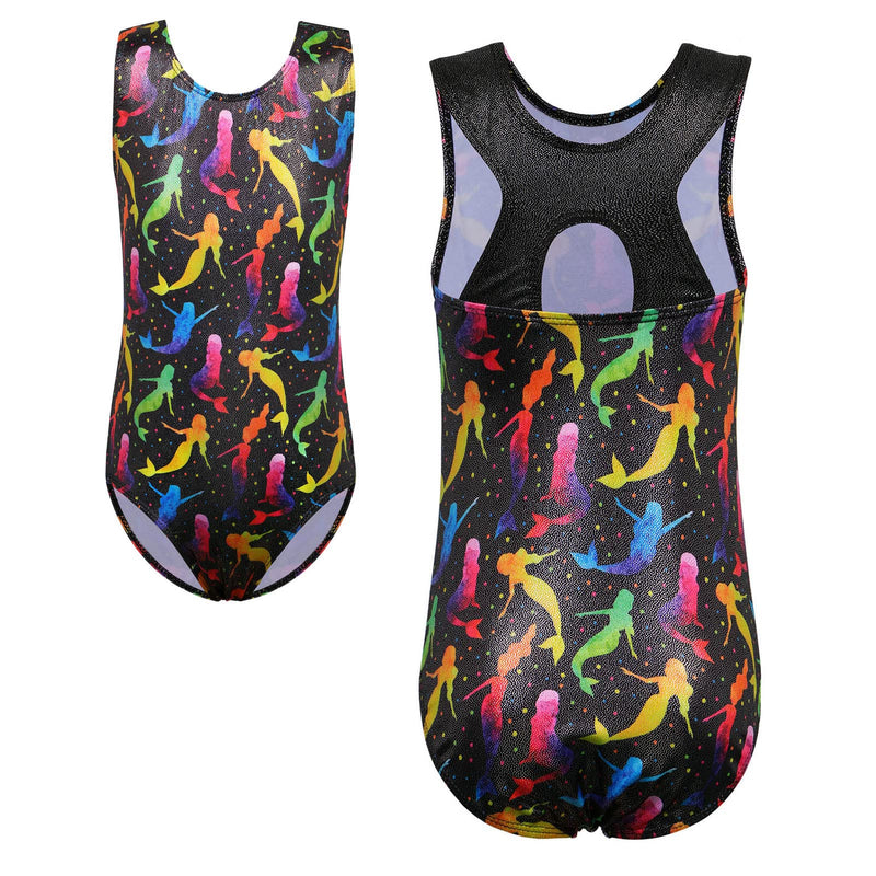 TFJH E Gymnastics Leotards for Girls Sparkle Athletic Clothes Activewear One-piece 8-9Years E Black Girl - BeesActive Australia