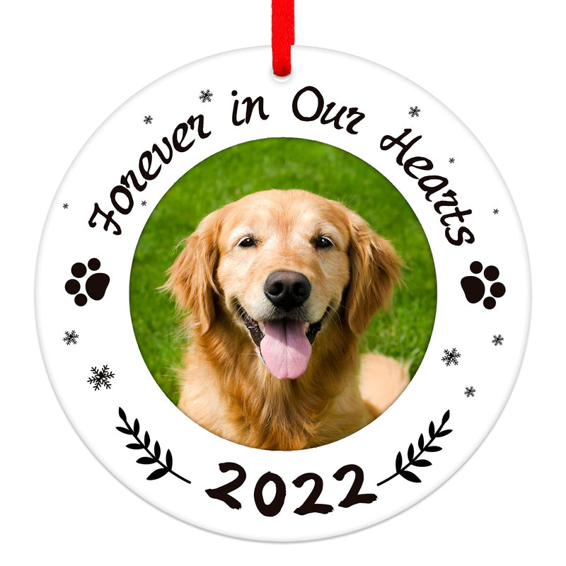 WaaHome Picture Frame Dog Memorial Christmas Ornaments 2022, Forever in Our Hearts Pet Memorial Ornaments for Christmas Tree, Pet Memorial Gifts, Sympathy Remembrance Gifts for Loss of Dog Cat Pet - BeesActive Australia
