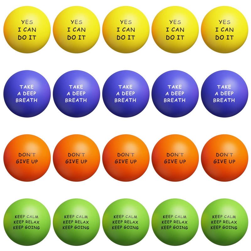 KDG Motivational Stress Balls(20 Pack) for Kids and Adults,Stress Relief Balls with Quetos to Relieve Anxiety and Manage Anger as Gift 20 Pack - BeesActive Australia