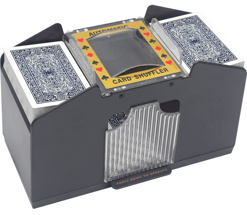 TAAVOP Card Shuffler 2-4 Deck Automatic, Battery-Operated Electric Card Shuffler Machine for UNO/Poker/Playing Card - BeesActive Australia
