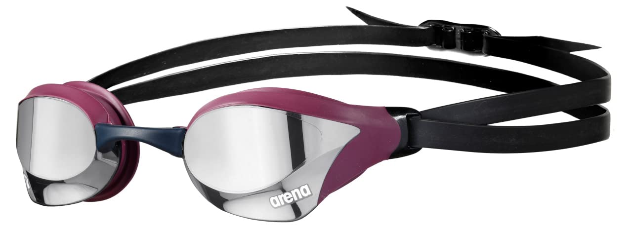 Arena Cobra Ultra Racing Swim Goggles for Men and Women Silver Red Wine Swipe Mirrored BeesActive Australia