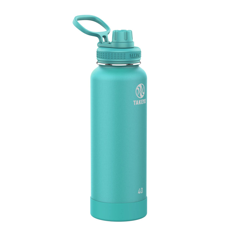 Takeya CP Signature Pickleball Insulated Water Bottle with Sport Spout Lid, 40 Ounce, Dropshot Teal 40 oz - BeesActive Australia