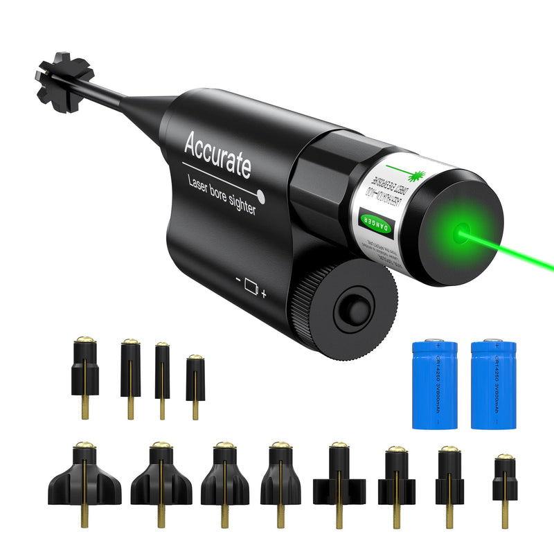 Tyseam Universal Laser Bore Sight Kit for .177 to 12GA Multiple Caliber Hunting, Rifles Pistol Barrel Laser Boresighter Kit for Zeroing Scopes, Optics & Iron Sight Green - BeesActive Australia