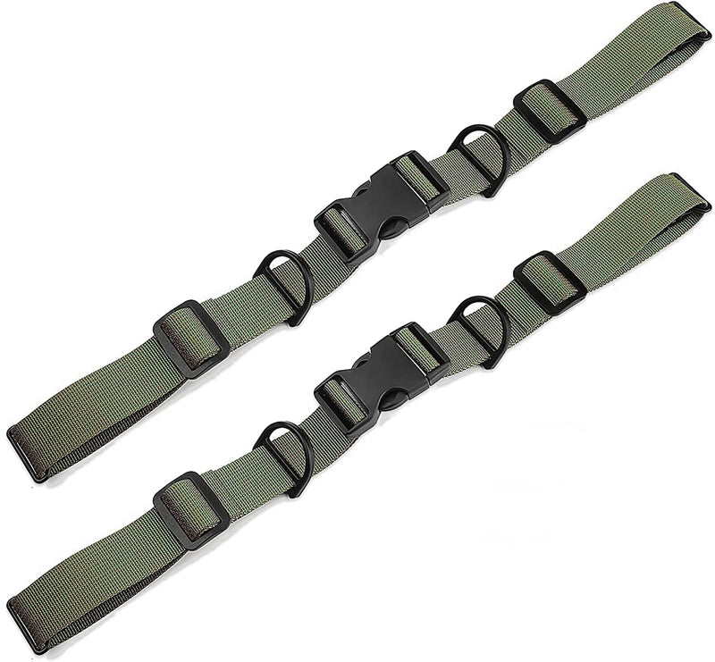 2 Pcs Adjustable Backpack Sternum Straps Chest Belt Hardness Strap with Anti-slip Fixed Clips and Quick Release Buckles for Camping Hiking Jogging(2 Pack /Army green) Army Green - BeesActive Australia