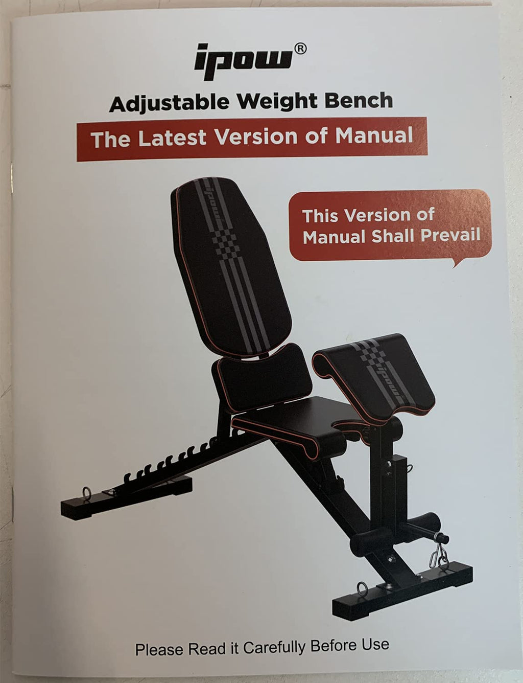 Latest IPOW Adjustable Workout Weight Bench Manual - BeesActive Australia