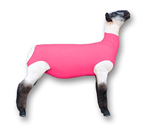 Show Pro Pink Spandex Lamb Tube for Show Sheep & Lamb - Show Livestock Supplies: Sheep Covers & Blankets Medium - BeesActive Australia