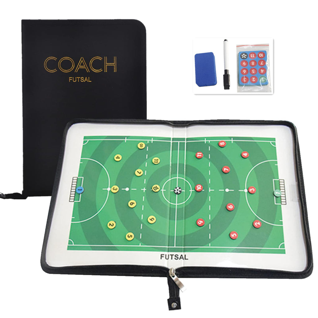 RoseFlower Foldable Football Coach Tactical Board, Portable Professional Football/Soccer Magnetic Tactics Strategy Clipboard Training Assistant Equipment #23 - BeesActive Australia