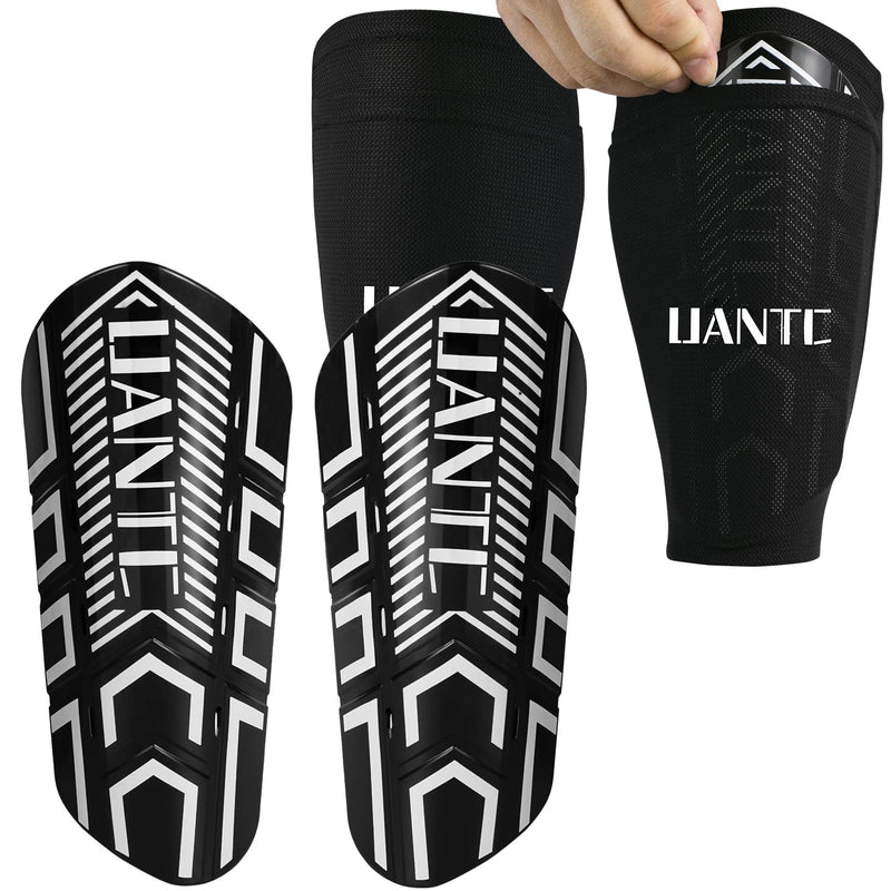 Uantc Shin Guards - Soccer Shin Guards Cushion Protection Reduce Shocks and Injuries - Calf Protective Gear Shin Guards for Kids/Adult - Shin Guards Soccer Youth for Boys/Girls Black Medium - BeesActive Australia