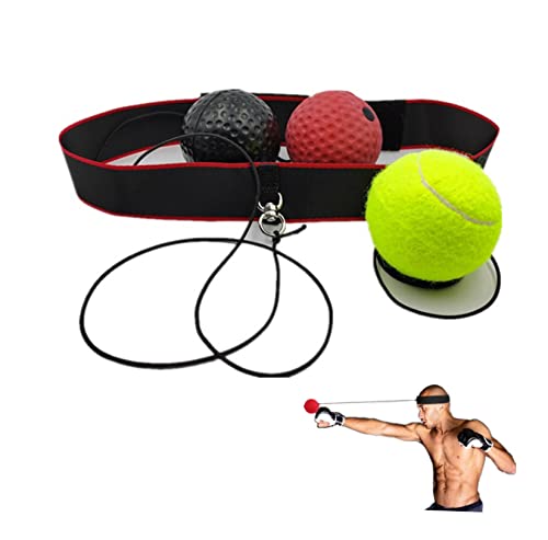 ZPC Boxing Ball Reflex Training Set Boxing Balls with 3 Difficulty Levels are Very Suitable for Reaction, Agility, Punching Speed, Fighting Skills and Hand-Eye Coordination Training black - BeesActive Australia