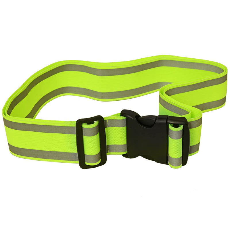 IDOU Reflective Running Gear,Reflective Bands for Arm/Wrist/Ankle/Leg,Biking Accessories for Women and Men Yellow - 1 Belt - L - BeesActive Australia