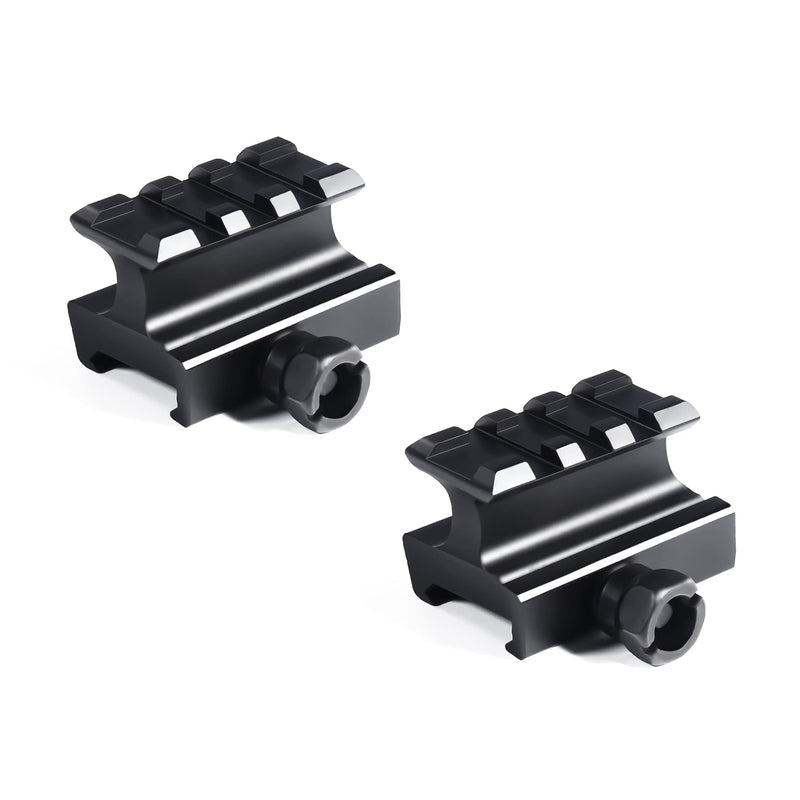 Picatinny Riser Mount 3 Slots, 2 Pack Rail Riser Mount for Red Dot Sights, Rifle Scopes, Optics and Accessories, High Profile Scope Riser Mount for Picatinny/Weaver Base, Pack of 2 - BeesActive Australia