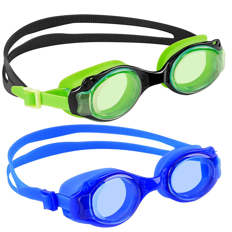 Kids Swim Goggles, 2 Pack Swimming Goggles Anti Fog No Leaking Goggles for Kids Children Girls and Boys(6-14) - BeesActive Australia