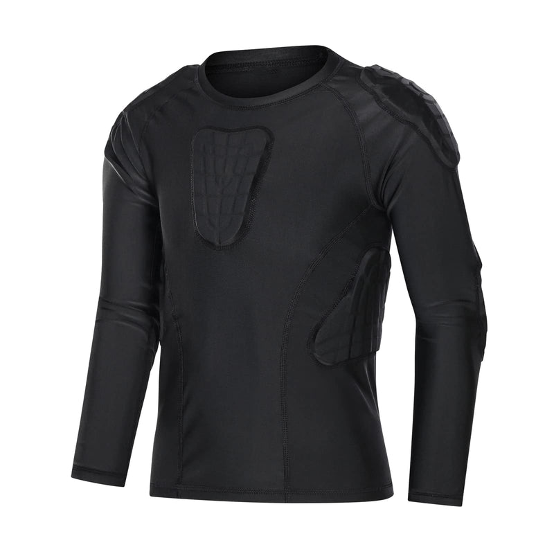 Topeter Kids Padded Football Shirt, Rib Protectors Youth Compression Shirt with Pads YS - BeesActive Australia