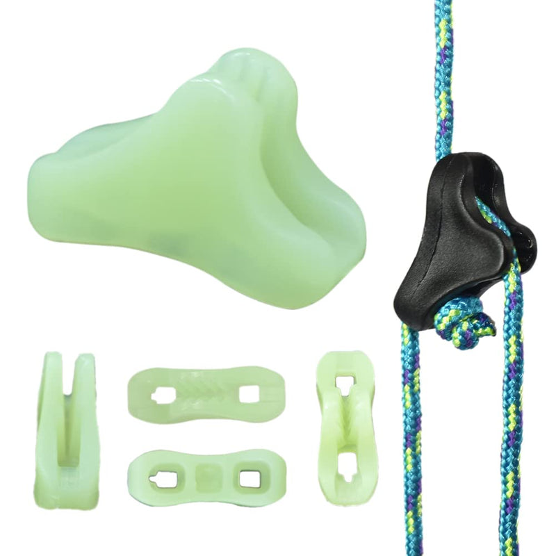 12Pack Ultralight Guyline Tensioners Tent Guyline Cord Rope Adjuster for Outdoor Camping Hiking Tent Tarp Canopy Shelter (Fluorescent) Fluorescent - BeesActive Australia
